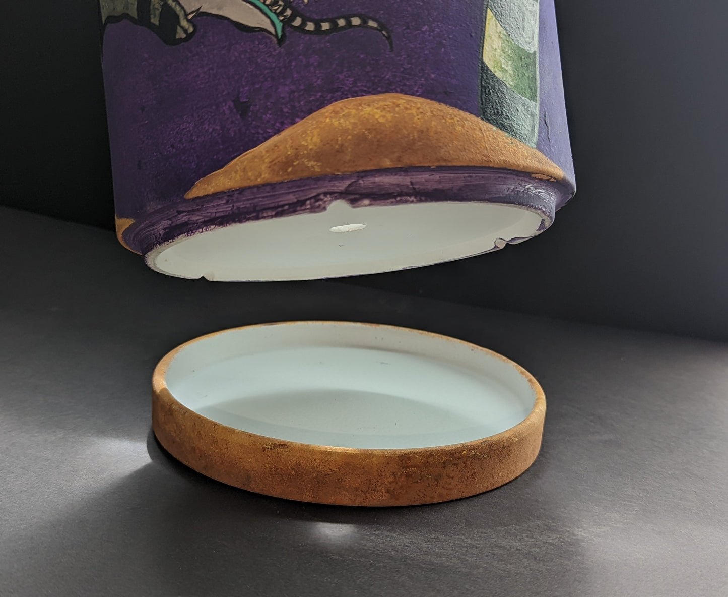 Custom Painted Ceramic Beetlejuice Planter