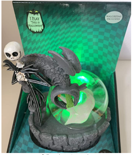 Disney Nightmare Before Christmas Jack & Zero Light Up Musical Water Globe WalGreens exclusive