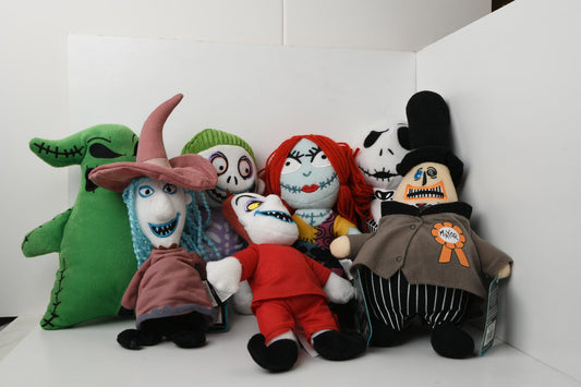 Lot of 7 Nightmare Before Christmas Plush Dolls