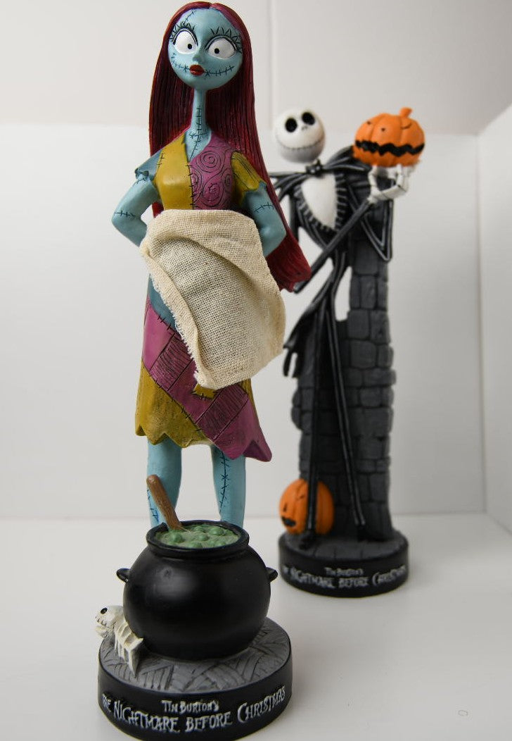 Jack Skellington & Sally Halloween Nightmare Before Christmas 12" Resin Figures