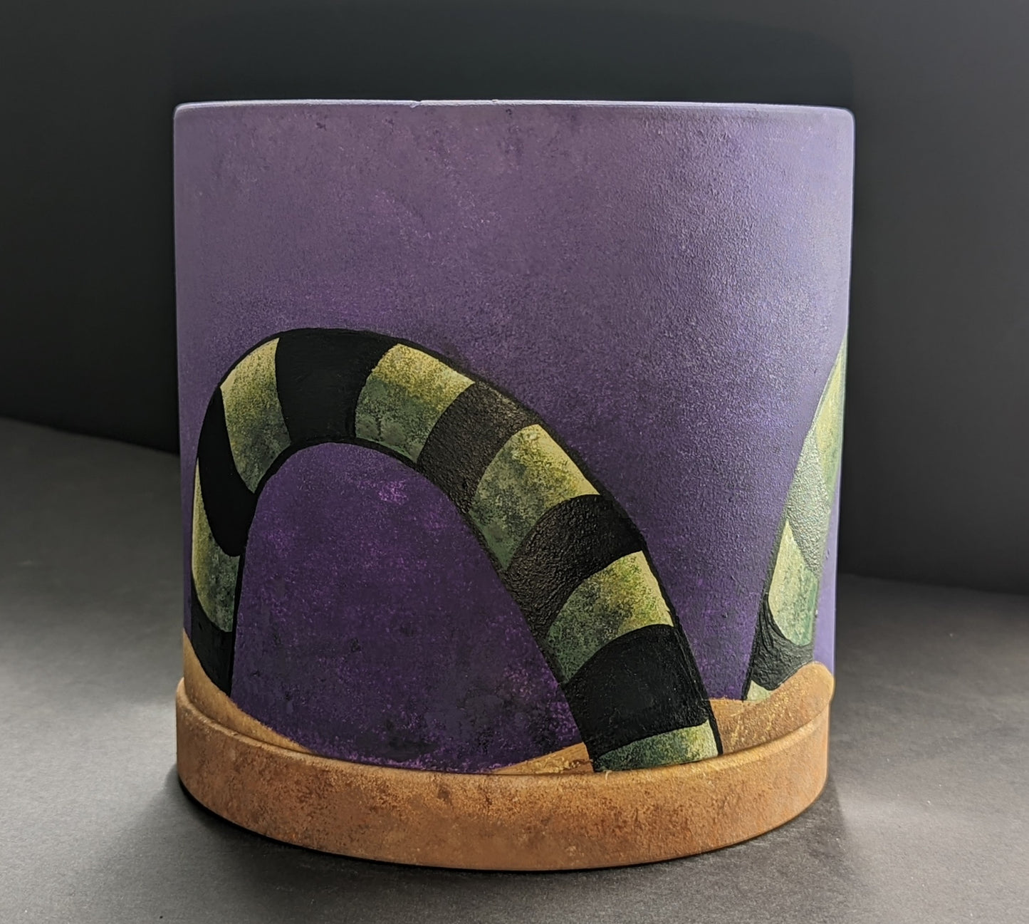 Custom Painted Ceramic Beetlejuice Planter