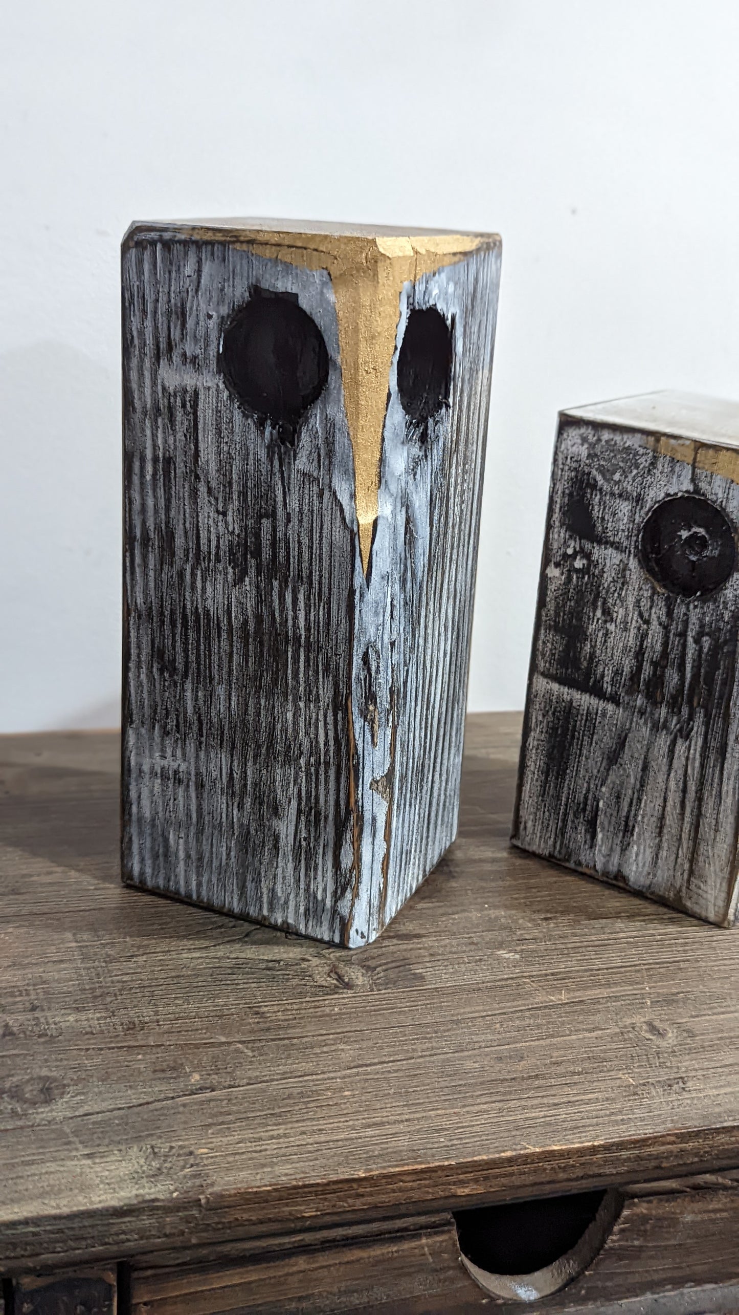 Set of 2 Rustic Primitive Wood Owl Decor Free Shipping! Pick Color